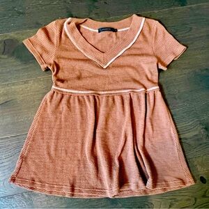 Women’s tunic top blouse waffle knit small